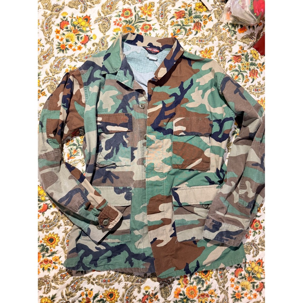 Tru-Spec Woodland Camo BDU Field Shirt Jacket XL Long Tactical Military